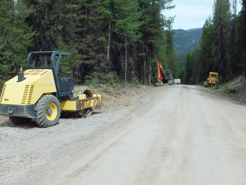 GDMBR: Argh, Road Construction. It always means rough roads ahead for a cyclist, often gravel sometimes just rocks (like fist sized rocks).